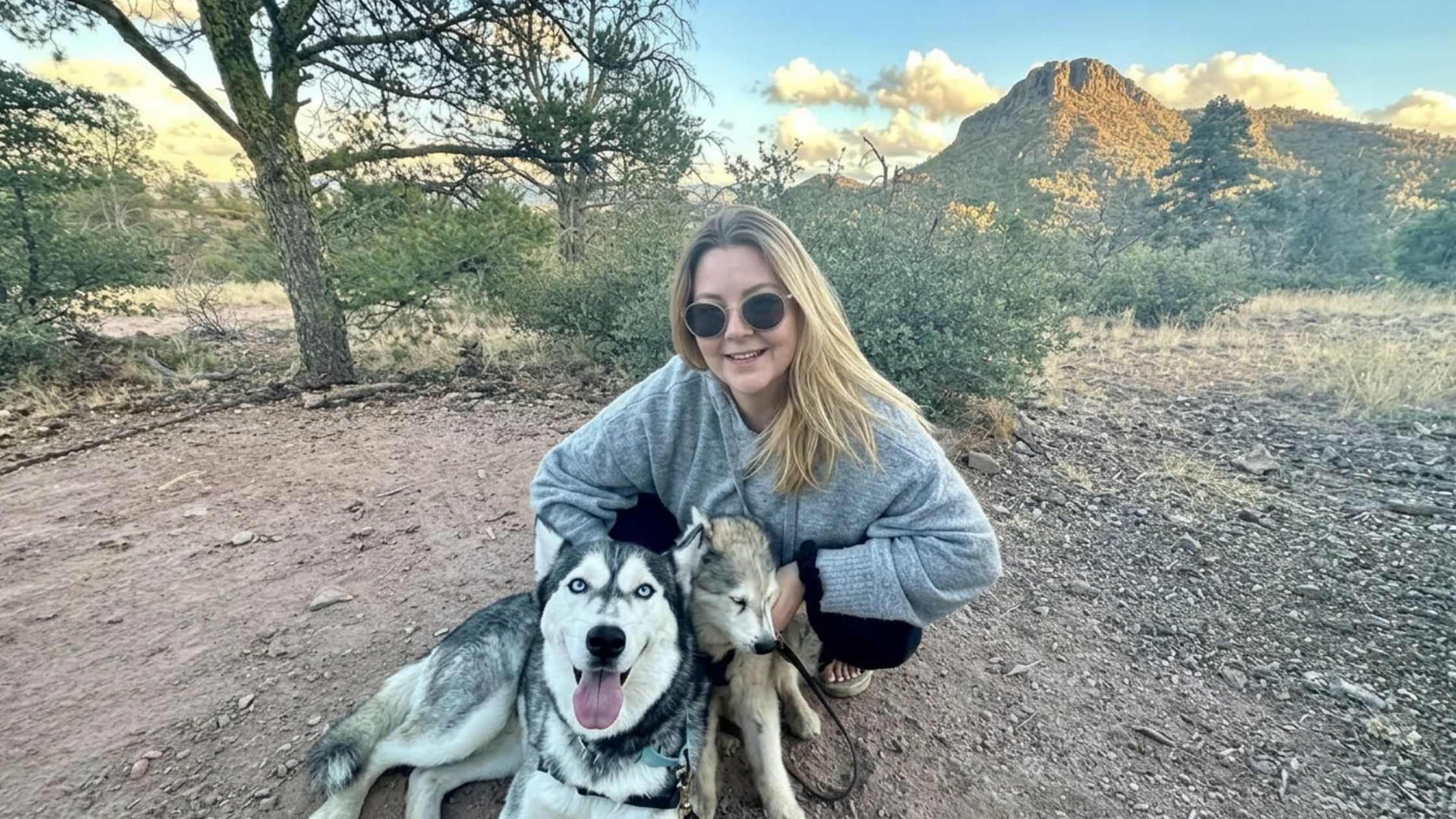 Amie and her husky Ava together
